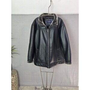 Roundtree & Yorke Mens leather winter jacket fur lined sz 3XB